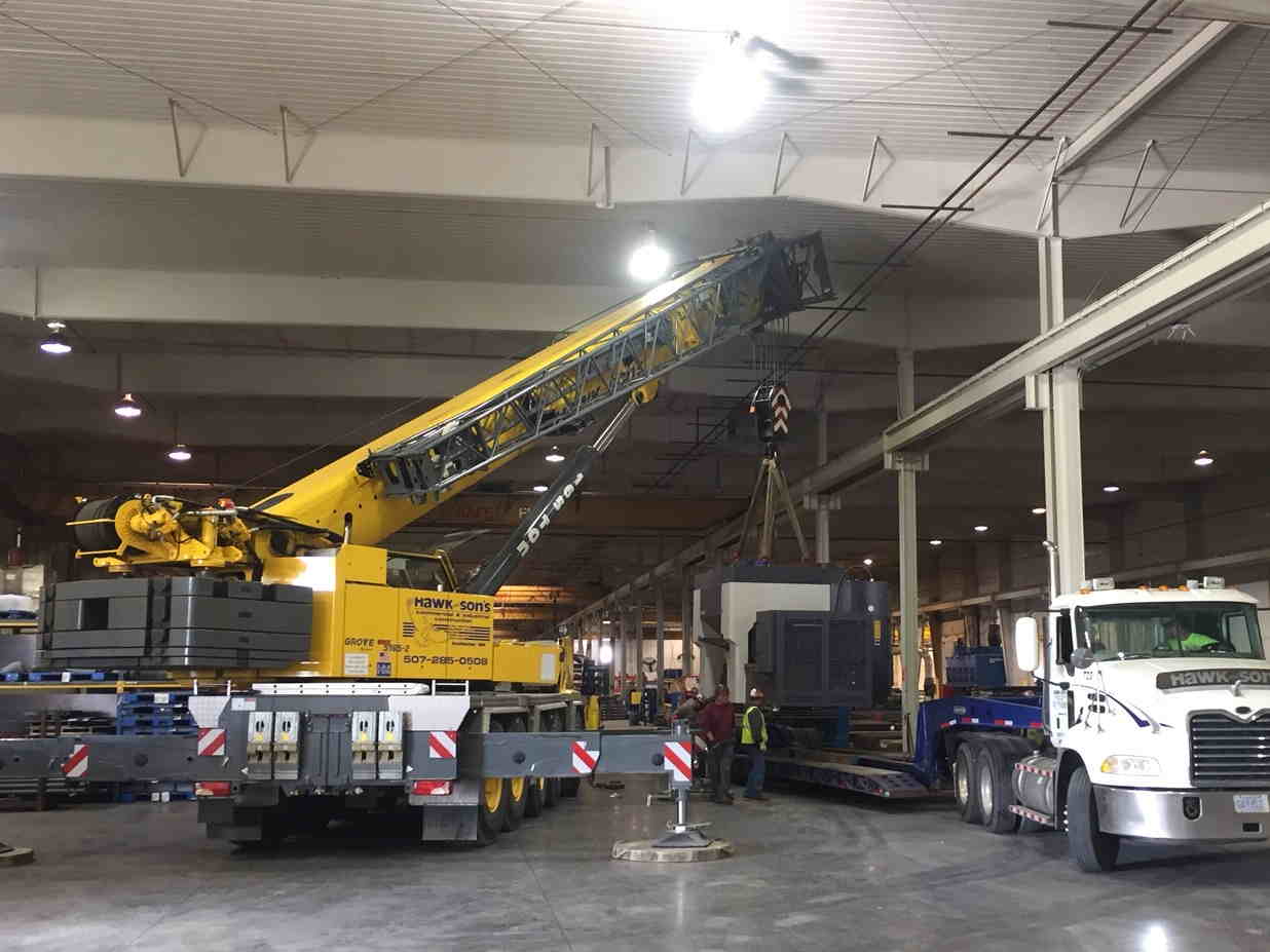 Lifting Items to truck - Commercial and Industrial Construction Crane Service