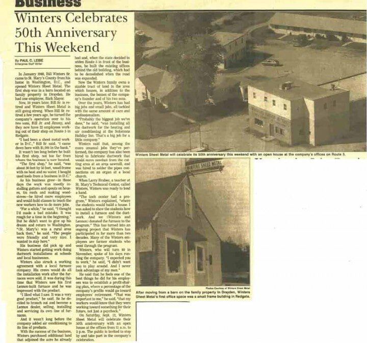 Winters History - HVAC Repair Services in Leonardtown, MD Winters History - HVAC Repair Services in Leonardtown, MD