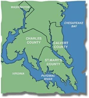 Map of Southern Maryland - HVAC services Lexington Park, MD Map of Southern Maryland - HVAC services Lexington Park, MD