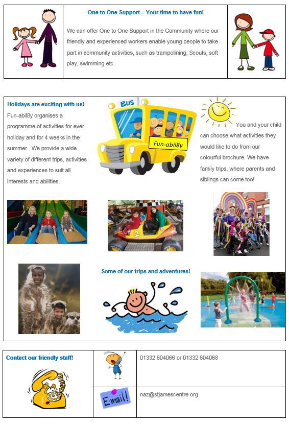 Poster and photos showing our facilities