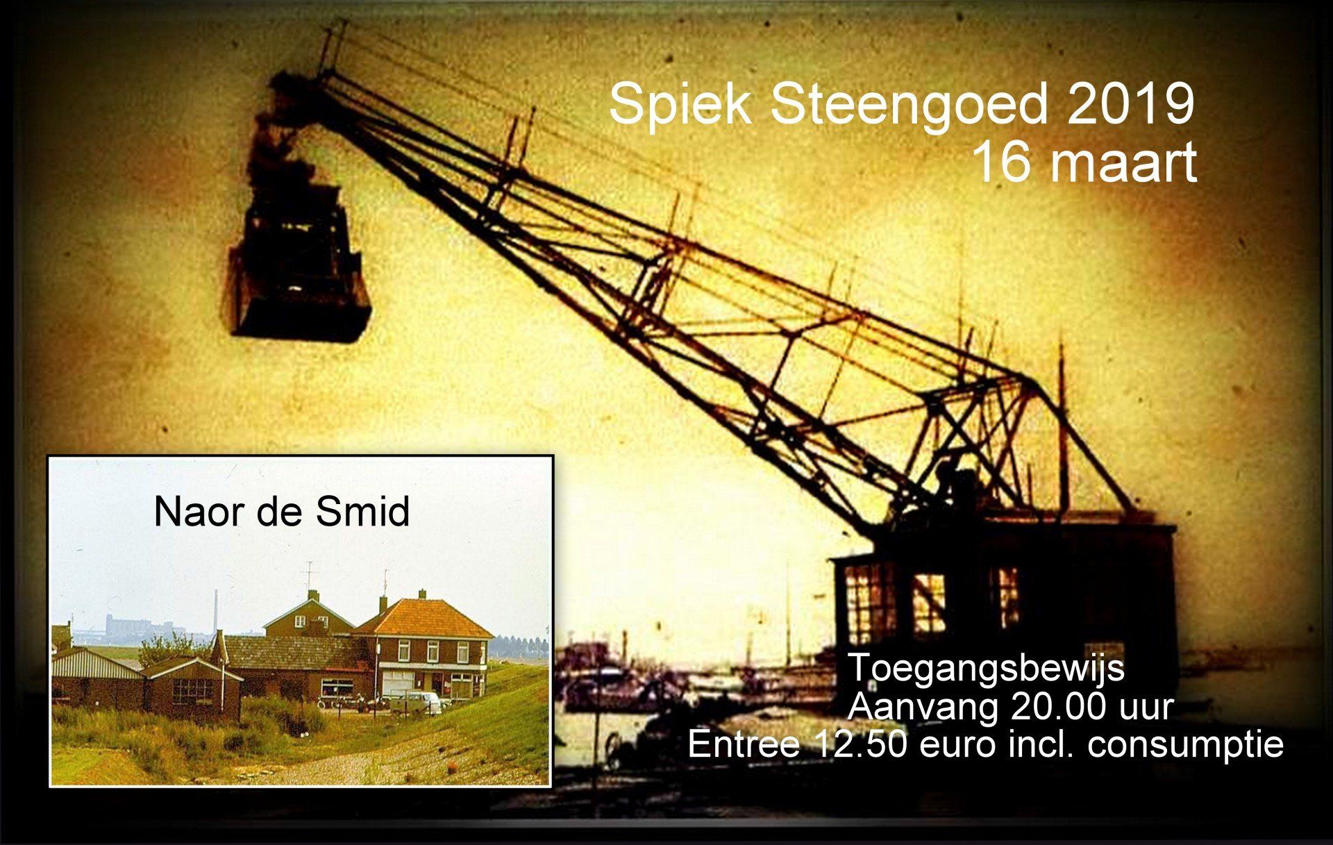 poster featuring a crane and a building. Text reads: 