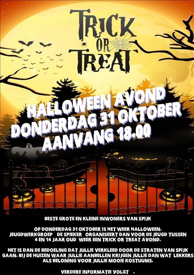 Halloween event poster with 