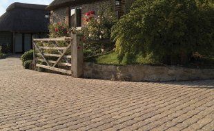 new brick driveway
