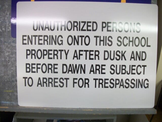 Unauthorized Sign - Aluminum in Petersburg V