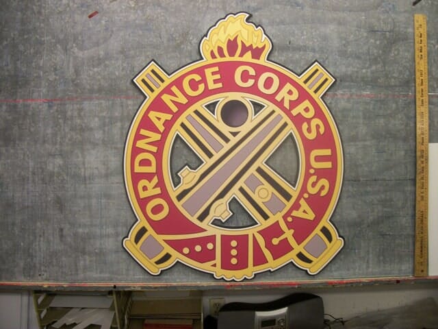 Plastic - Ordnance corps USA logo in Petersburg VA