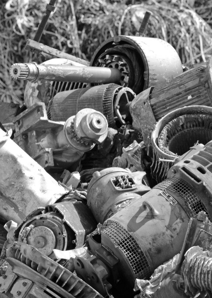 Scraps collected by metal recyclers in Hastings 