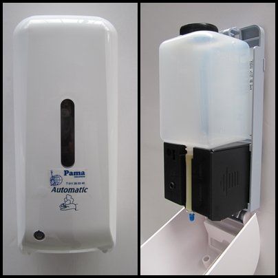 Handzeepautomaat, handgelautomaat, automatisch apparaat voor gel, Pama, 0750-002