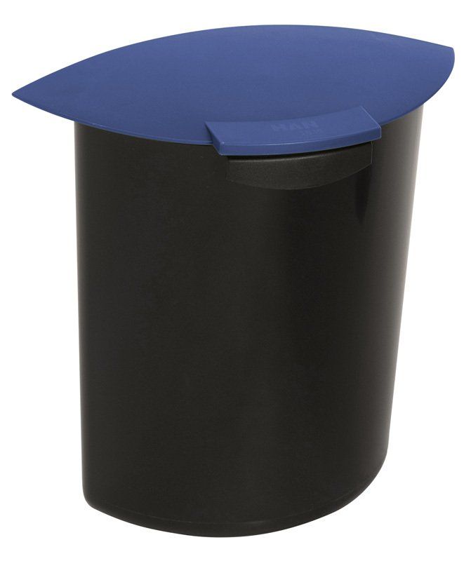 inzet met deksel, verdeling met deksel, verdeling vuilbak met blauw deksel, 201838B