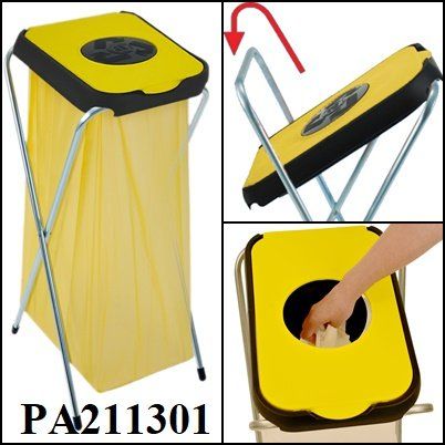 afvalzakhouder, opklapbare vuilbak, vuilzakhouder met deksel, PA211301, Vuilzakhouder 130 lt