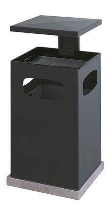 as en papierbak 80LT, buitenafvalbak met asbak, PA221222
