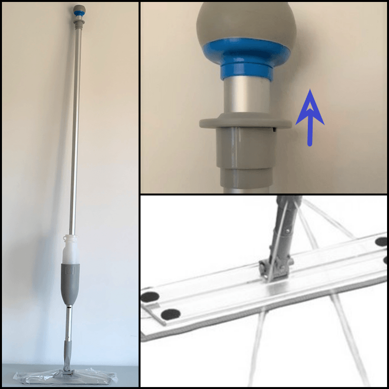 spraymopper, Pama Xpress, velcro, velcromop met spray, steel die spuit, steel die sprayt, steel met spray, TR00147, TROO147