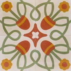 delle piastrelle con dei disegni di vasi di fiori