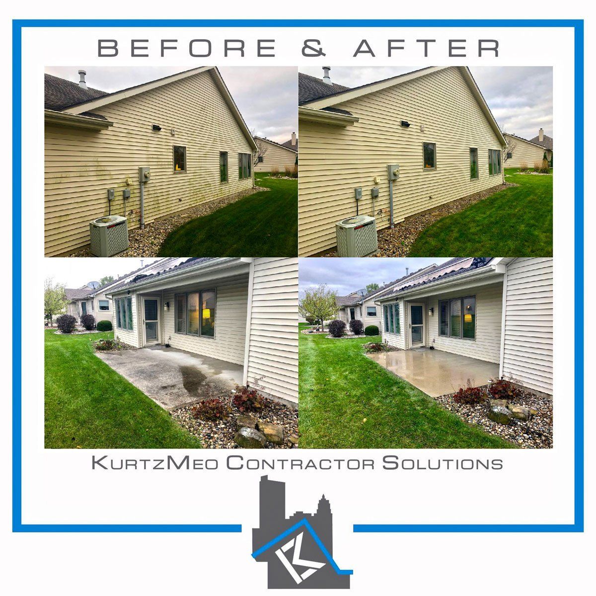 Front Yard and Back Yard Before and After — Fort Wayne, IN — Kurtz Meo Contractor Solutions