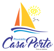 Um logotipo para casa porto com um veleiro e sol