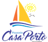 Um logotipo para casa porto com um veleiro e sol
