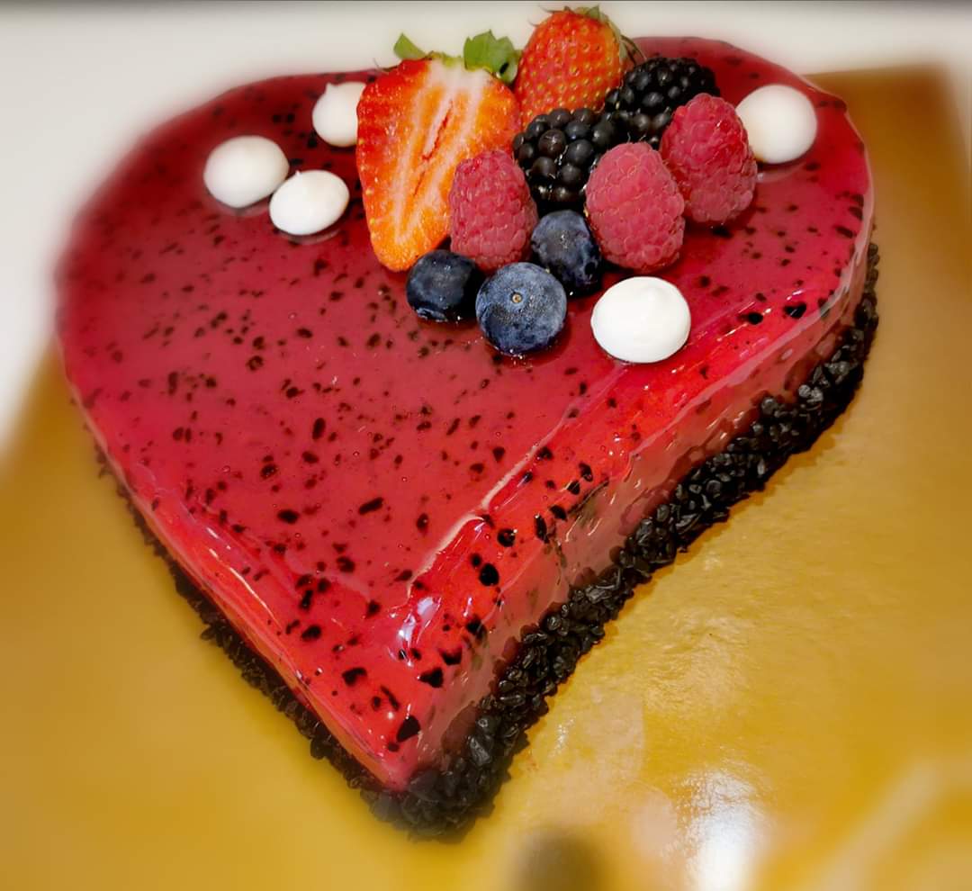 torta gelato a forma di cuore