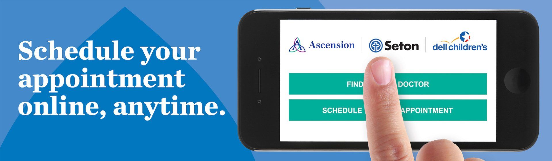 A person is using a cell phone to schedule an appointment online