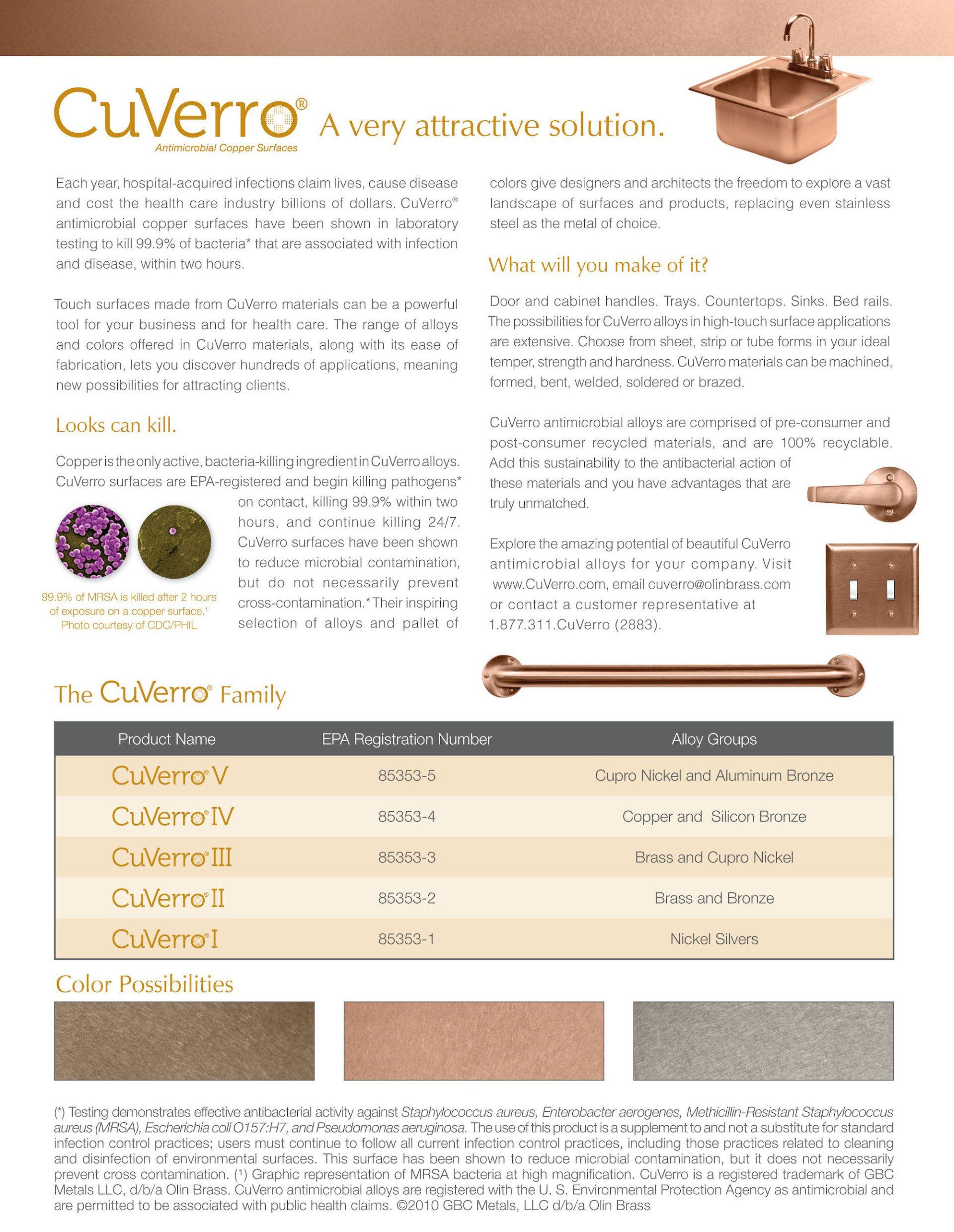 A brochure for cuverro a very attractive solution.