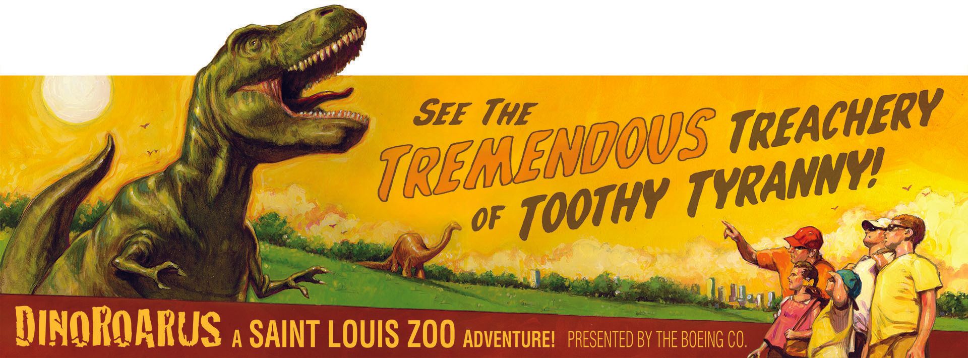 A poster for a movie called dinosaurus shows a t-rex in a field