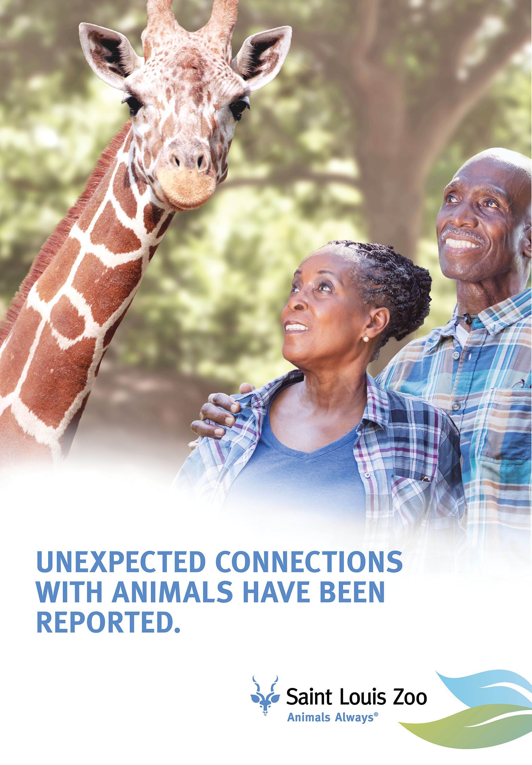 A man and a woman are standing next to a giraffe.