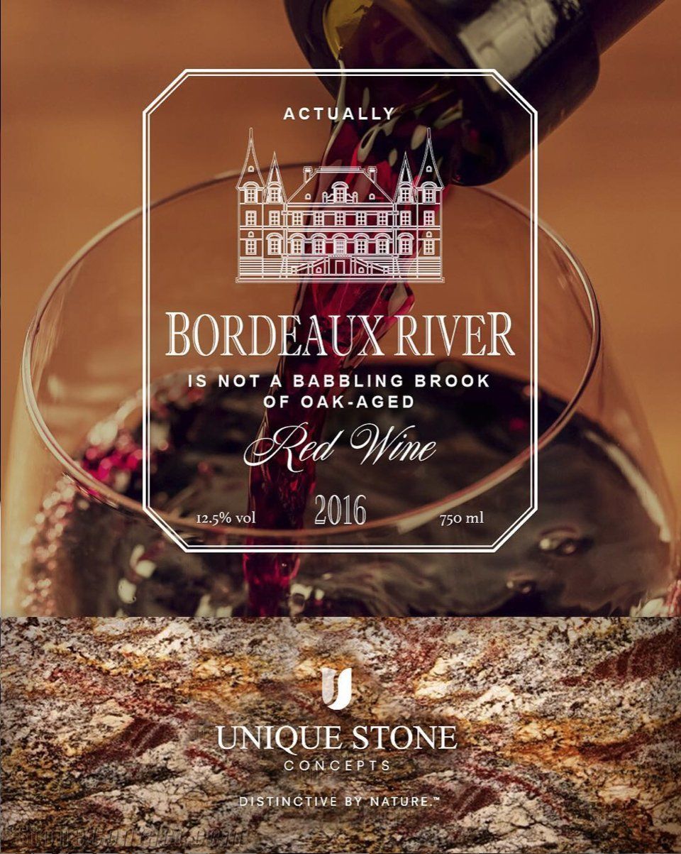 Bordeaux river is not a raggling brook of oak aged red wine