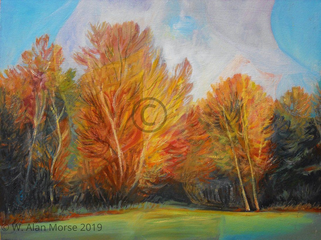 Vermont Autumn Landscape Oil Painting by Wayne Alan Morse, Yaarta