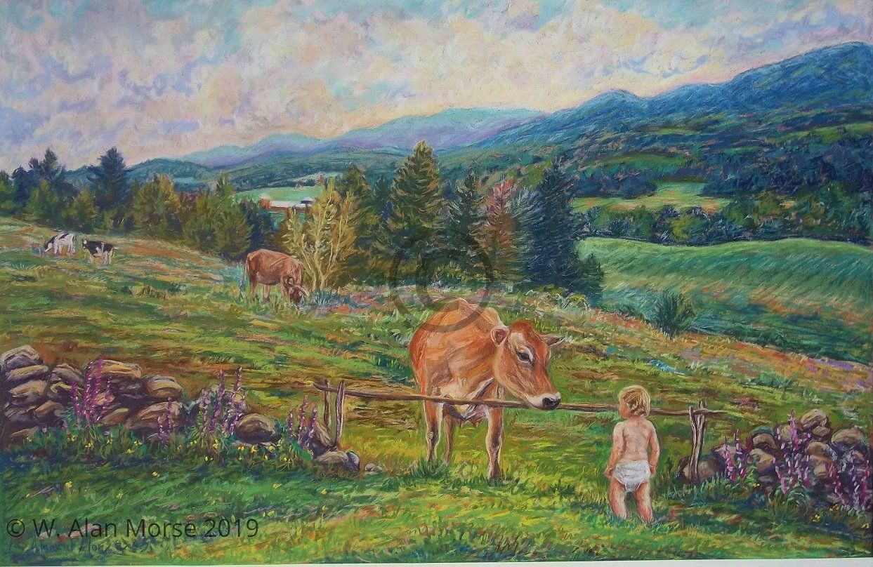 Vermont Landscape Pastel Painting by Wayne Alan Morse