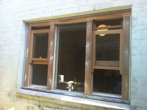 brown window pane