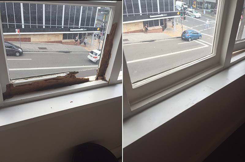 before and after window restoration and repair
