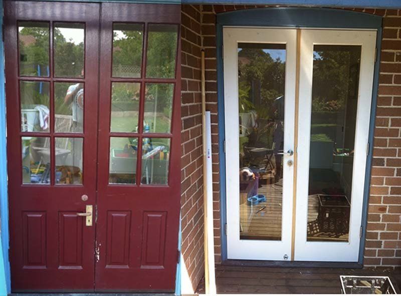 before and after door replacement