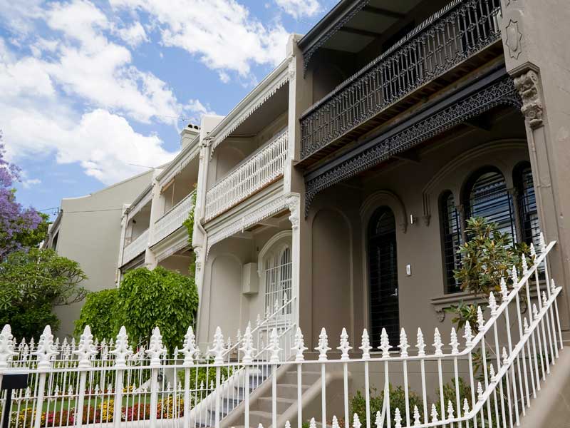 house with iron balconies