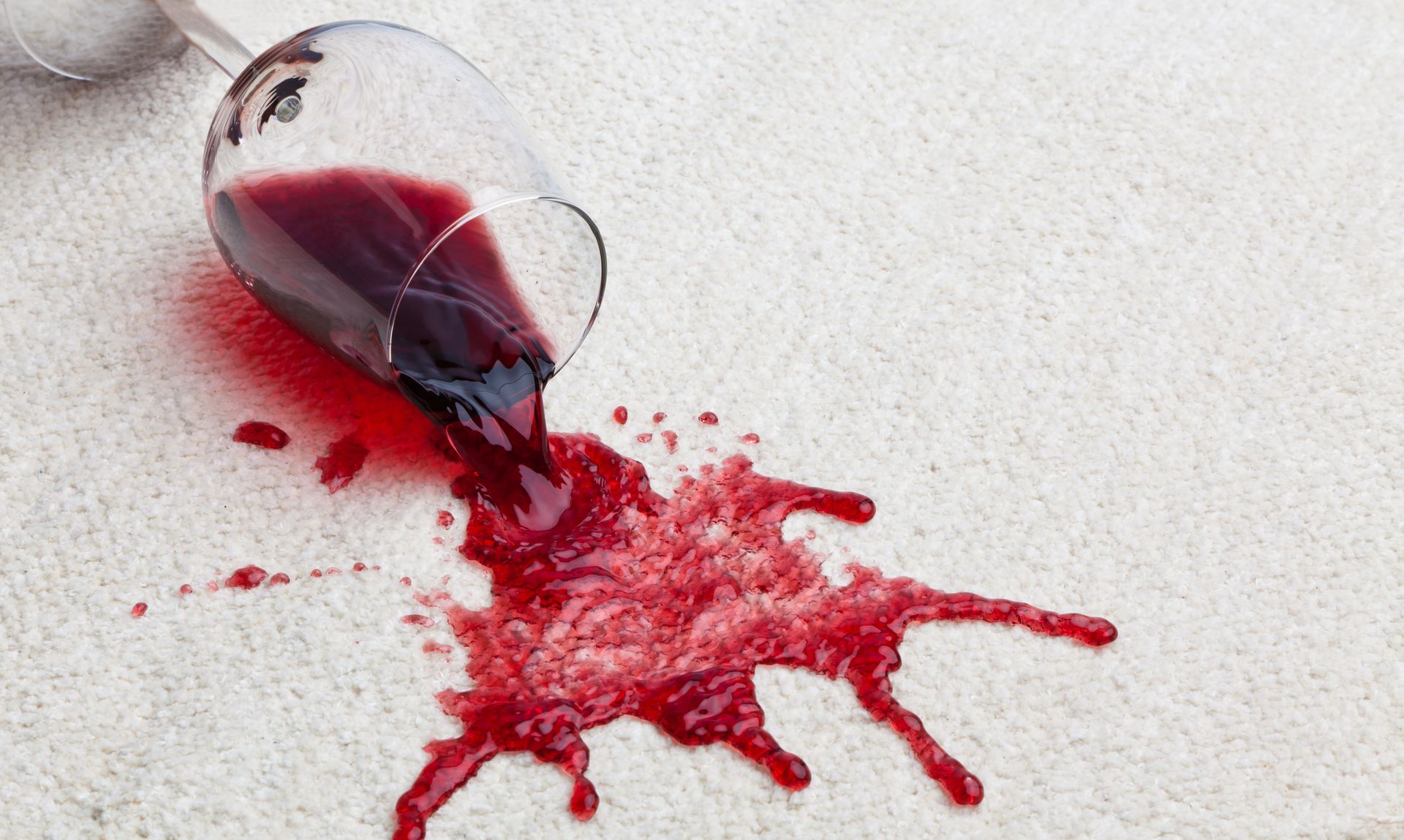 Wine spilled on carpet