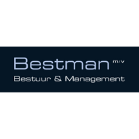 Het is een logo voor een bedrijf genaamd bestman bestuur & management.