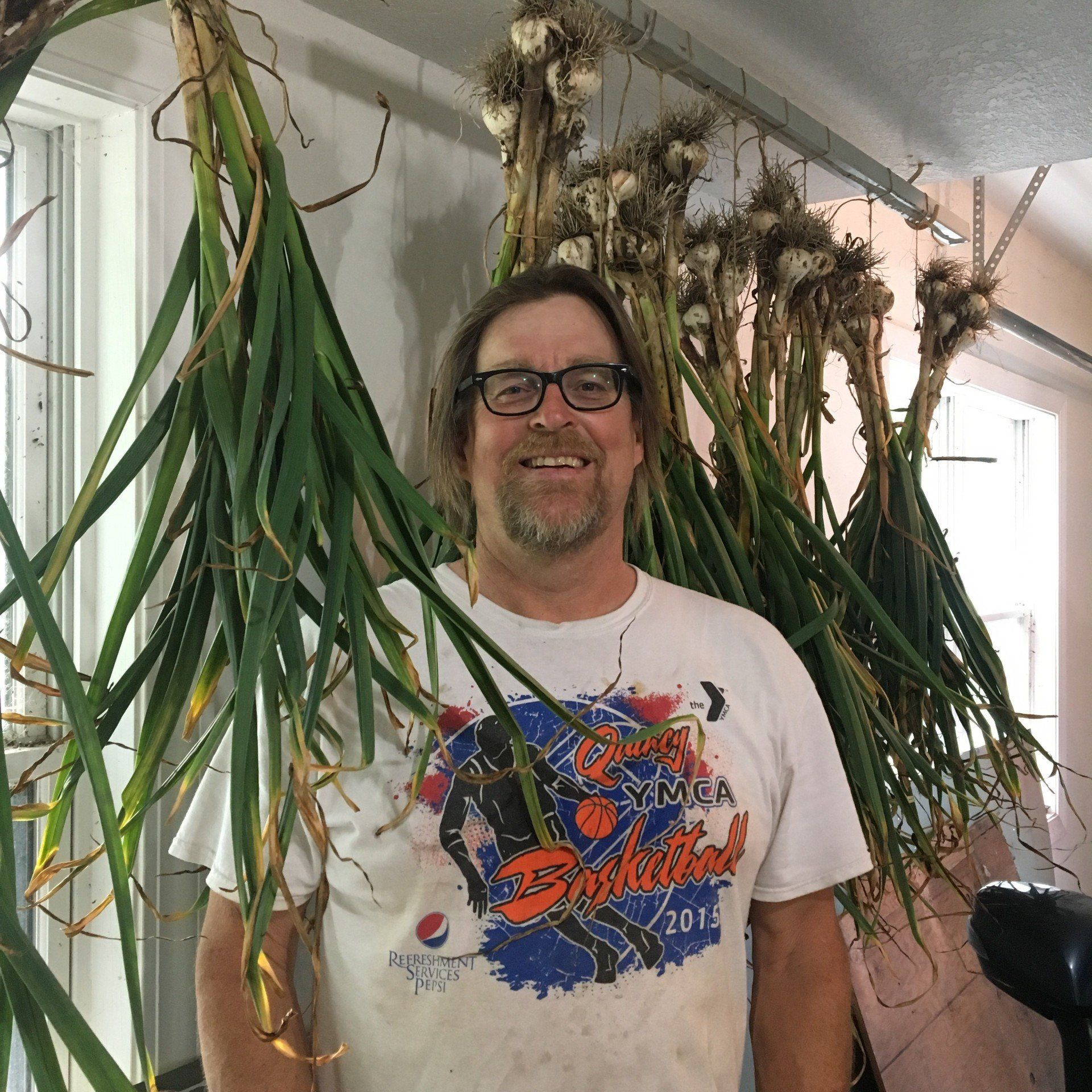 hanging garlic