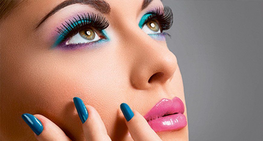 Girl face with makeup