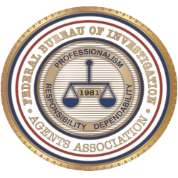 Federal Bureau of Investigation Agents Association seal with scales, 