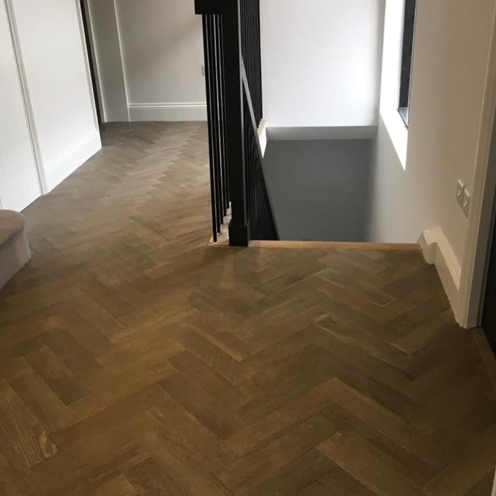 wooden floor steps