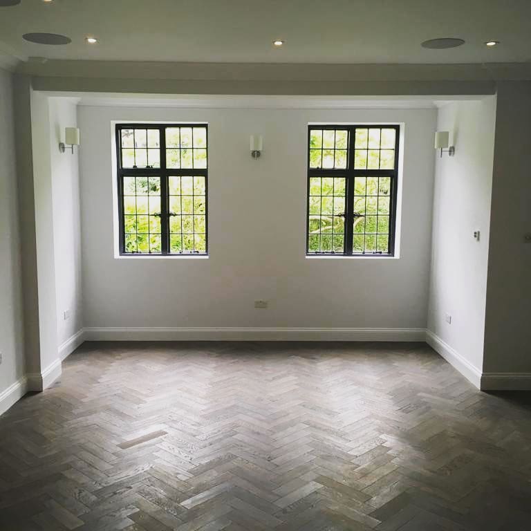 empty room with double glazing windows