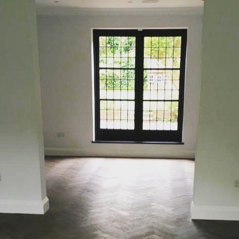 empty room with windows