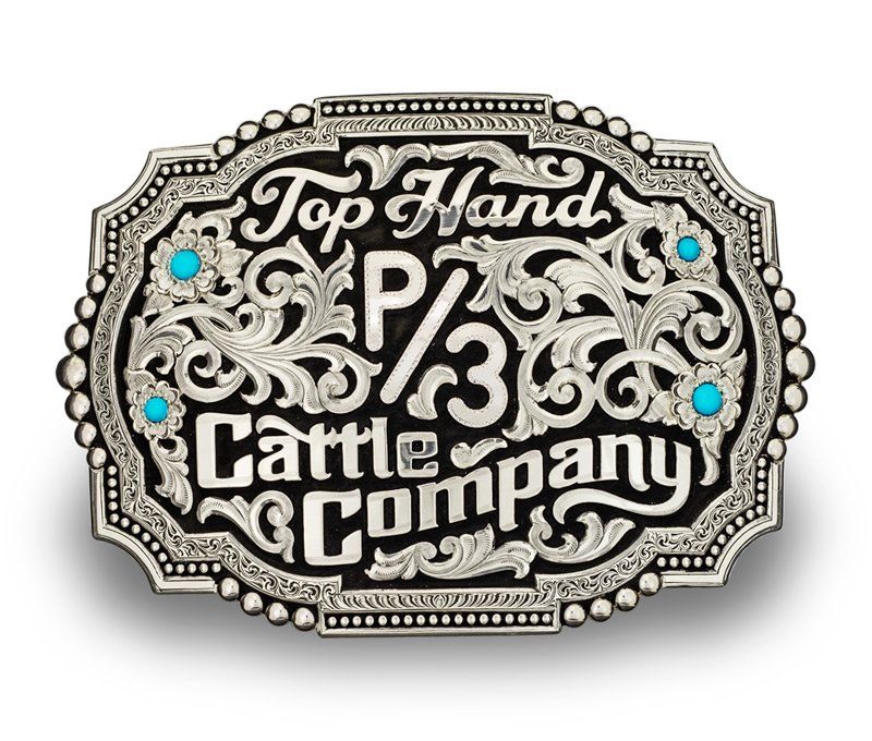 Top Hand P3 Cattle Company Personal Buckle