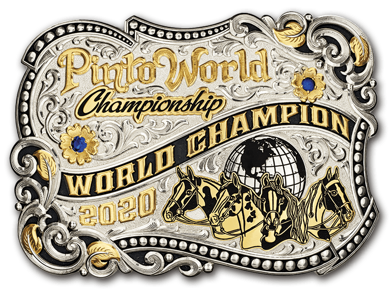 Pinto World Buckle Pinto World Championship World Champion Trophy Award Buckle PtHA