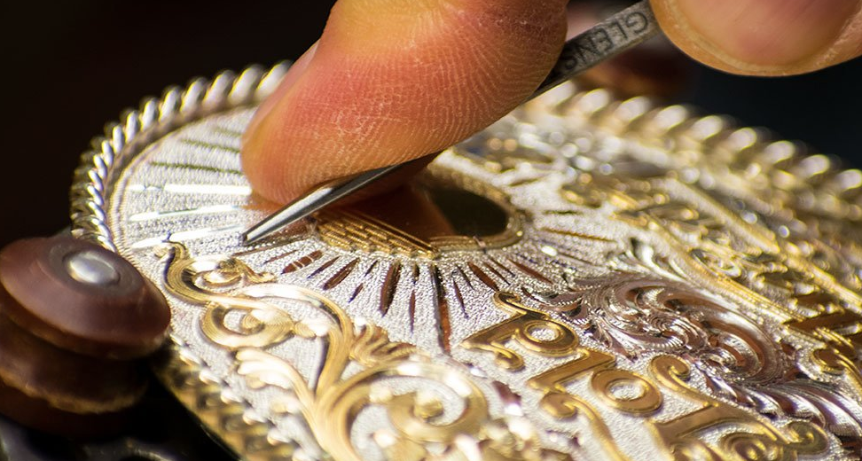 Hand Engraving Pot-O-Gold Futurity Racing Trophy Award Buckle