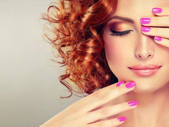 woman with curly hair