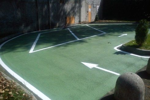 Segnaletica orizzontale per un campo da calcio