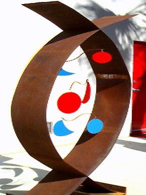 Scrap Metal Sculpture featuring Mobile