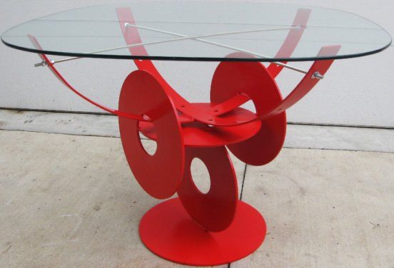 David Wilson with Metal Sculpture in Background