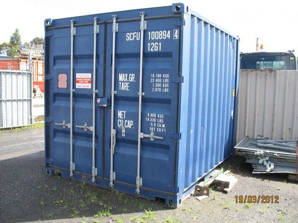 blue container
