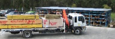 truck with timber
