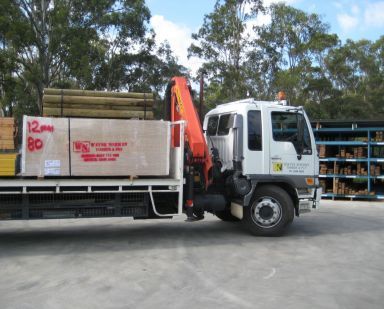 truck with timber