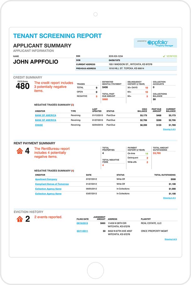 screening report